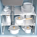 Multi-Functional Adjustable Under Sink Storage Rack: