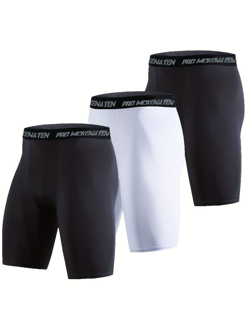 3pcs Basketball Compression Shorts For Training