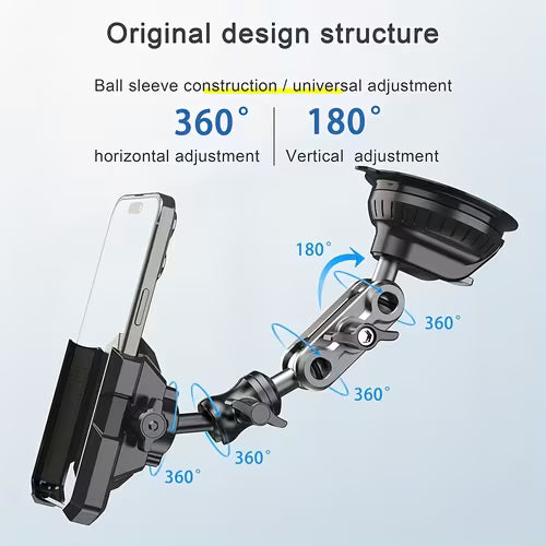 LRBH Aluminum Alloy Car Phone Mount | 360° Rotatable