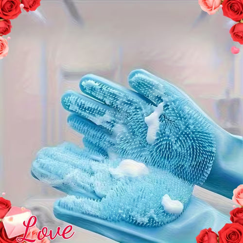 Pet bath gloves