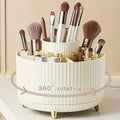 360-Degree White Rotatable Makeup Organizer Box/1pc