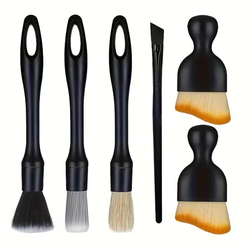 6pcs Ultra-Soft Car Detailing Brush Set/ABS Resin