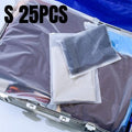 25pcs Frosted Zipper Reusable Clothing Bags