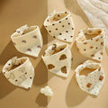 6-Pack Cotton Muslin Baby Bibs with Snap Closure