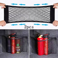 2pcs Car Trunk Organizer Net Set - Durable Black