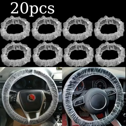 20pcs Disposable Steering Wheel Cover! Transparent
