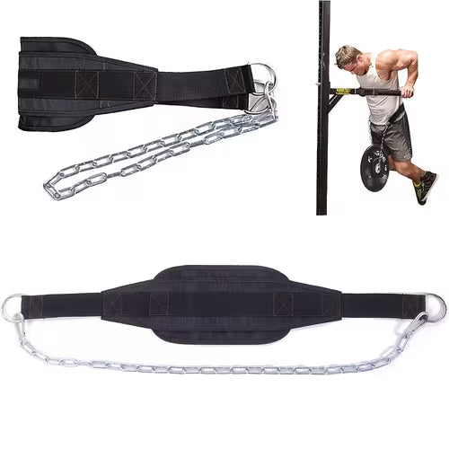 Weighted Pull Up Belt | Fitness Dip Belt with Iron