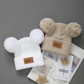 Heart MINI Logo's Hat / 2pcs Set POMPOM Cute Hats for