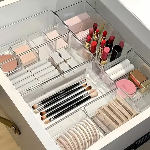 4/5pcs Acrylic Drawer Dividers Organizer for Desktop