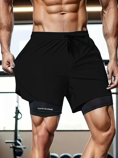 Men's Bestselling Sports Double-Layer Swim Trunks