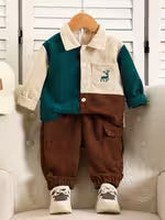 Baby Boy Spring/Autumn Fashion Patchwork Lapel