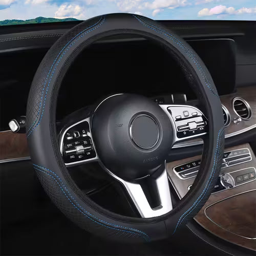 1pc Faux Leather Anti-Slip Car Steering Wheel Cover