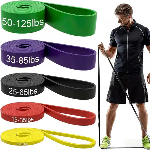 3pcs Set of Fitness Elastic Bands with Pull-Up Handles