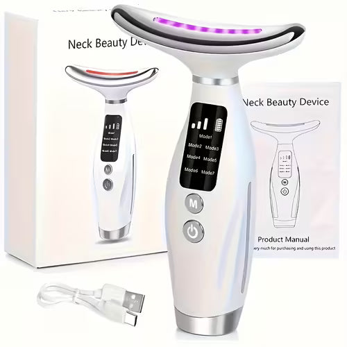 Rechargeable Facial & Neck Skincare Device with 7 Modes