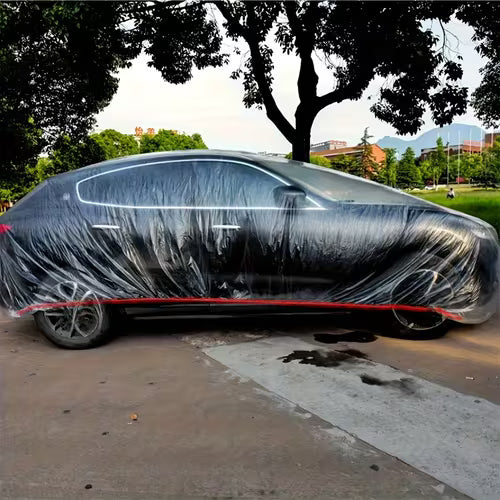 1pc Transparent PE Car Cover