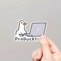Producktive - A Sticker of a Productive Duck