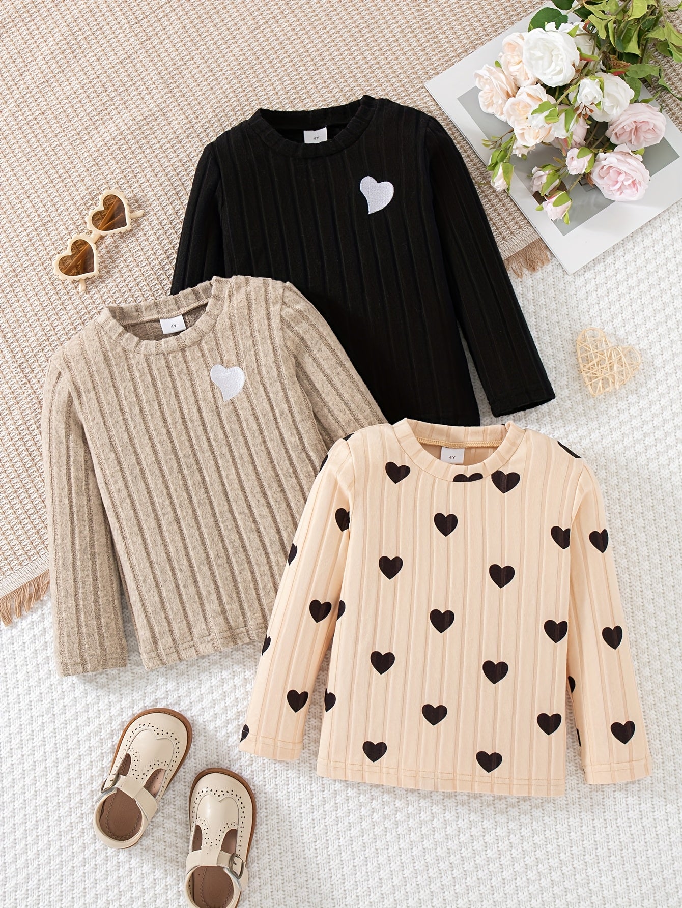 3pcs Set Multi-Piece Outfit Girls' Casual Leisure