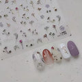 A Sheet of Dry Flower Rose Butterfly Heart Golden