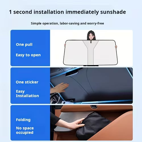 Portable Car Sunshade Protective Curtains