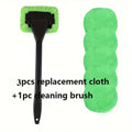 1 Car Windshield Cleaning Brush with 3 Reusable Pads