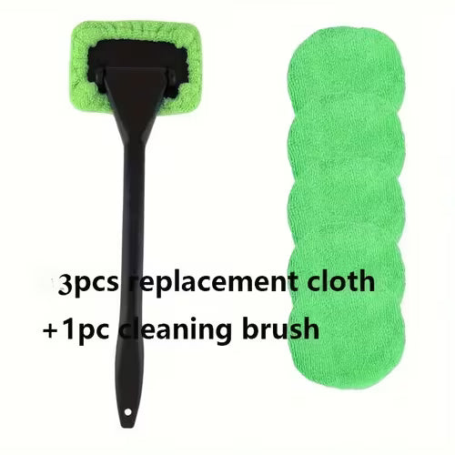 1 Car Windshield Cleaning Brush with 3 Reusable Pads