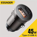 Essager 45W Compact USB Car Charger with QC 3