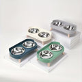 2-in-1 Cat Feeder & Water Dispenser - Stainless Steel