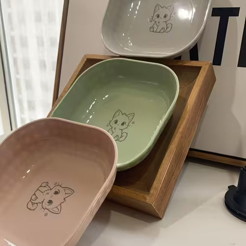 3pcs Non-Spill Cat Bowl Set - Durable Pet-Friendly