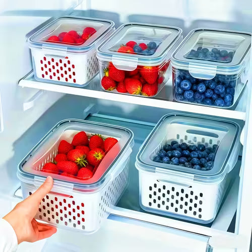 4pcs/set Large Capacity Fruit Storage Containers