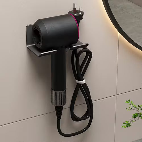 No-Drill Bathroom Hair Dryer Holder with Strong