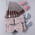 20pcs Korean Style Hair Tie and Makeup Brush Combo Set