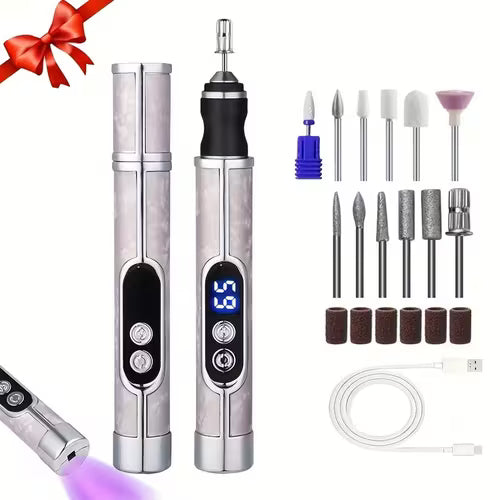 1pc HOTU Portable Electric Nail Drill & Polisher