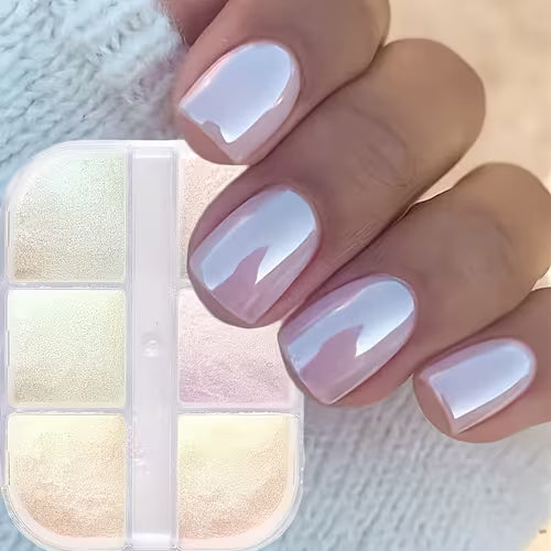 6-Color High-Transparency Chrome Mirror Nail