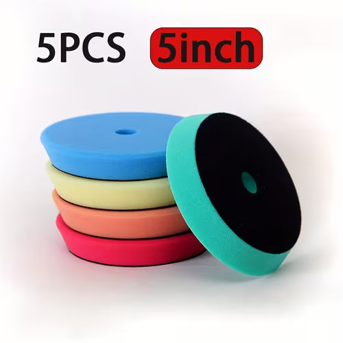 5pcs Coarse Medium Fine Car Polishing Waxing Sponge Pad