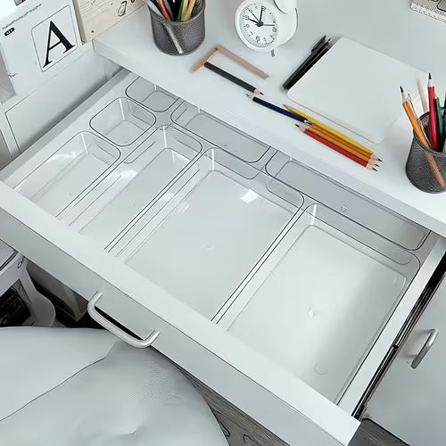 5pcs Acrylic Cosmetic Storage Box Set for Home