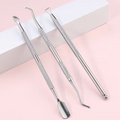 3pcs with Storage Box Stainless Steel Cuticle Pusher