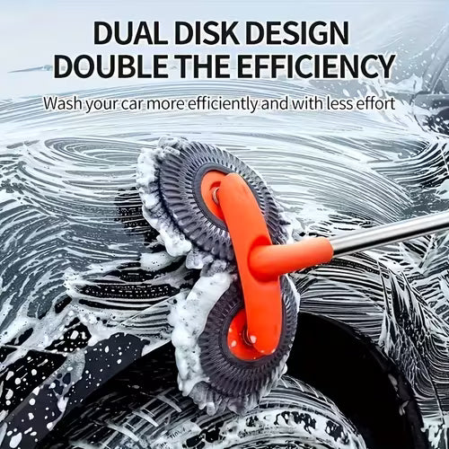 Car Wash Brush Adjustable Long-Handled Car Cleaning