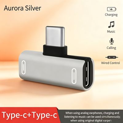 2-in-1 USB-C Splitter | Dual Port Charge & Listen for