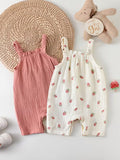 2pcs Set Girls' Baby Casual Cute Strawberry Print