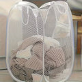 Large Pop-Up Mesh Laundry Basket with Handle