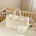 2pcs White Bear Bag Set/Mom's Travel Essential Large