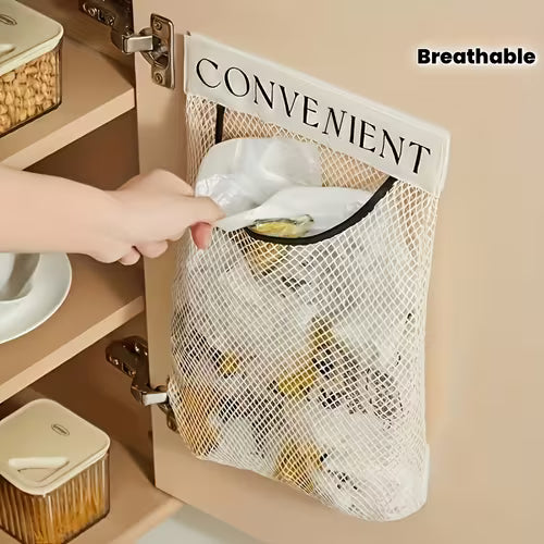 Wall-Mounted Mesh Storage Bag