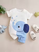 Cartoon Elephant Pattern Print Three-Dimensional Ear