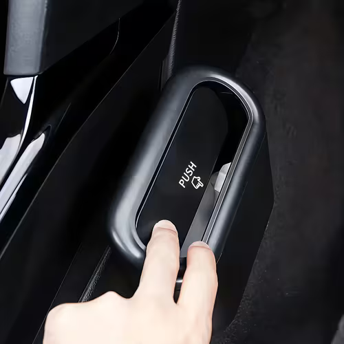 Double-Compartment Car Trash Can with Lid