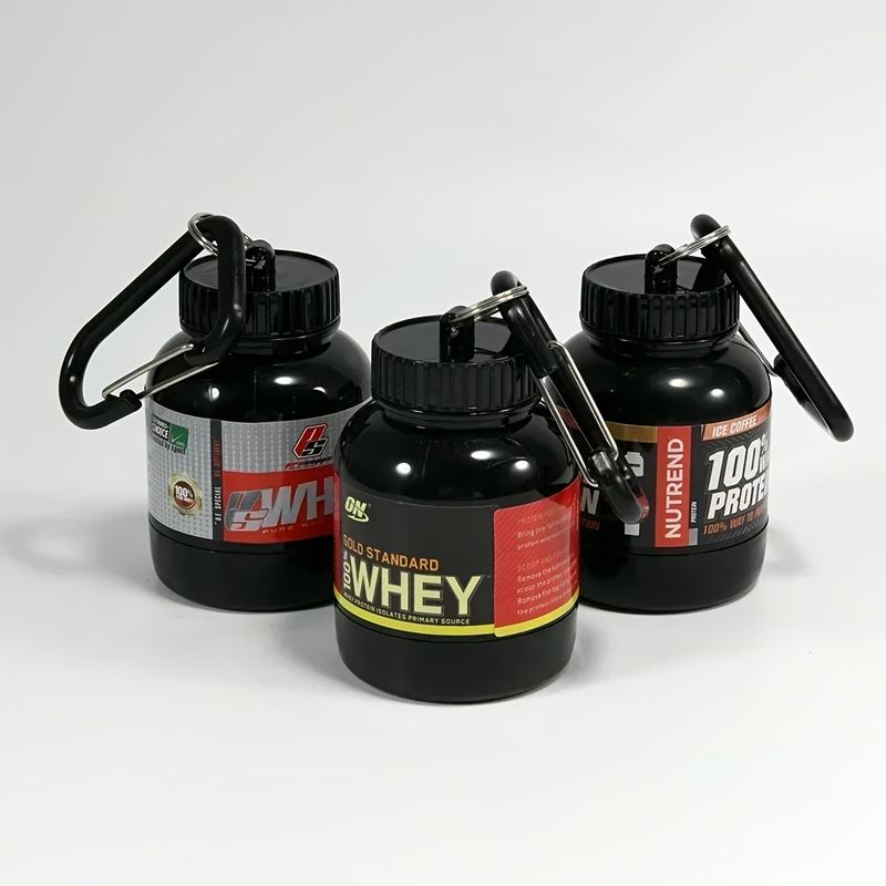 2pcs Portable Protein Powder Bottle Medicine Powder