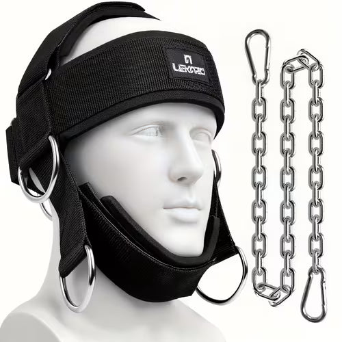 Neck Brace Head Trainer - Adjustable Head Strap with 2