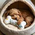 Star And Leaf Embroidered Soft Dog Simulation Bone