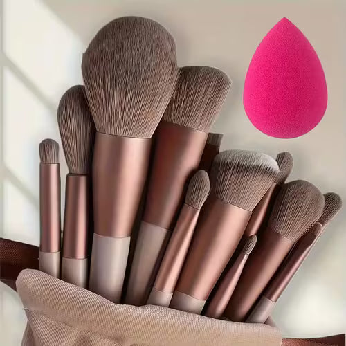 A Widely Used Set of Makeup Brushes Featuring Soft