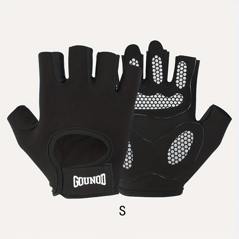 1 Pair Half Finger Sports Gloves Silicone Non-Slip And