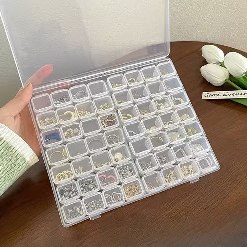 28pcs Mini Clear Jewelry Organizer Box/Reusable Box